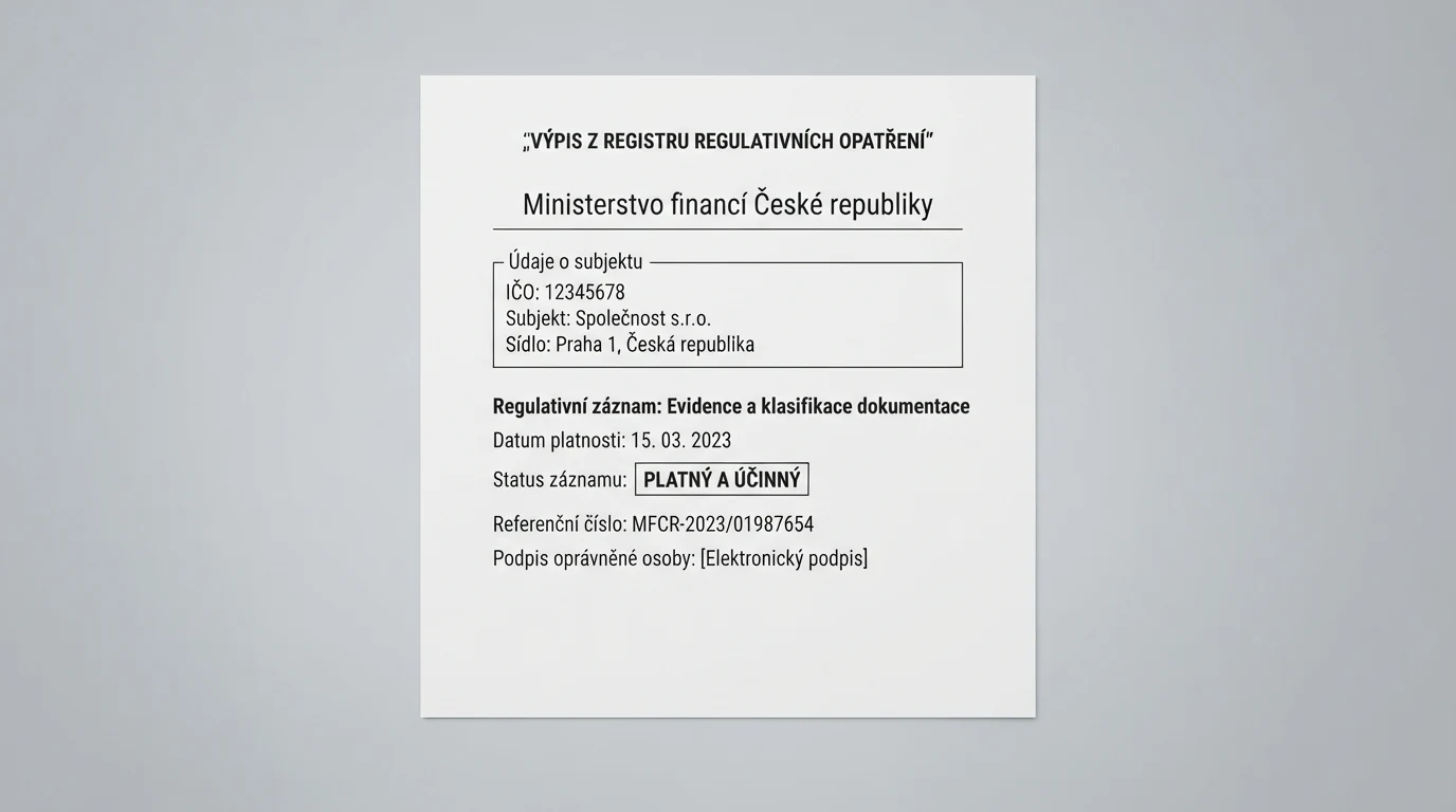 Úřední výpis ze Seznamu legálních provozovatelů hazardních her MF ČR