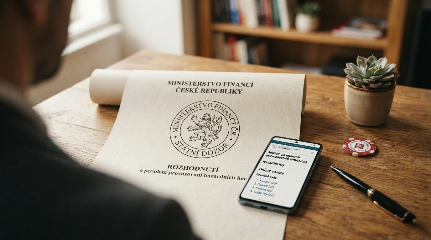 Pečetní razítko Ministerstva financí ČR vedle paragrafu zákona o hazardních hrách