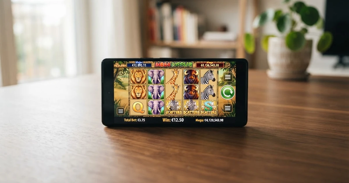 Mobilní telefon s obrazovkou online casina a logem Boku, platba mobilem