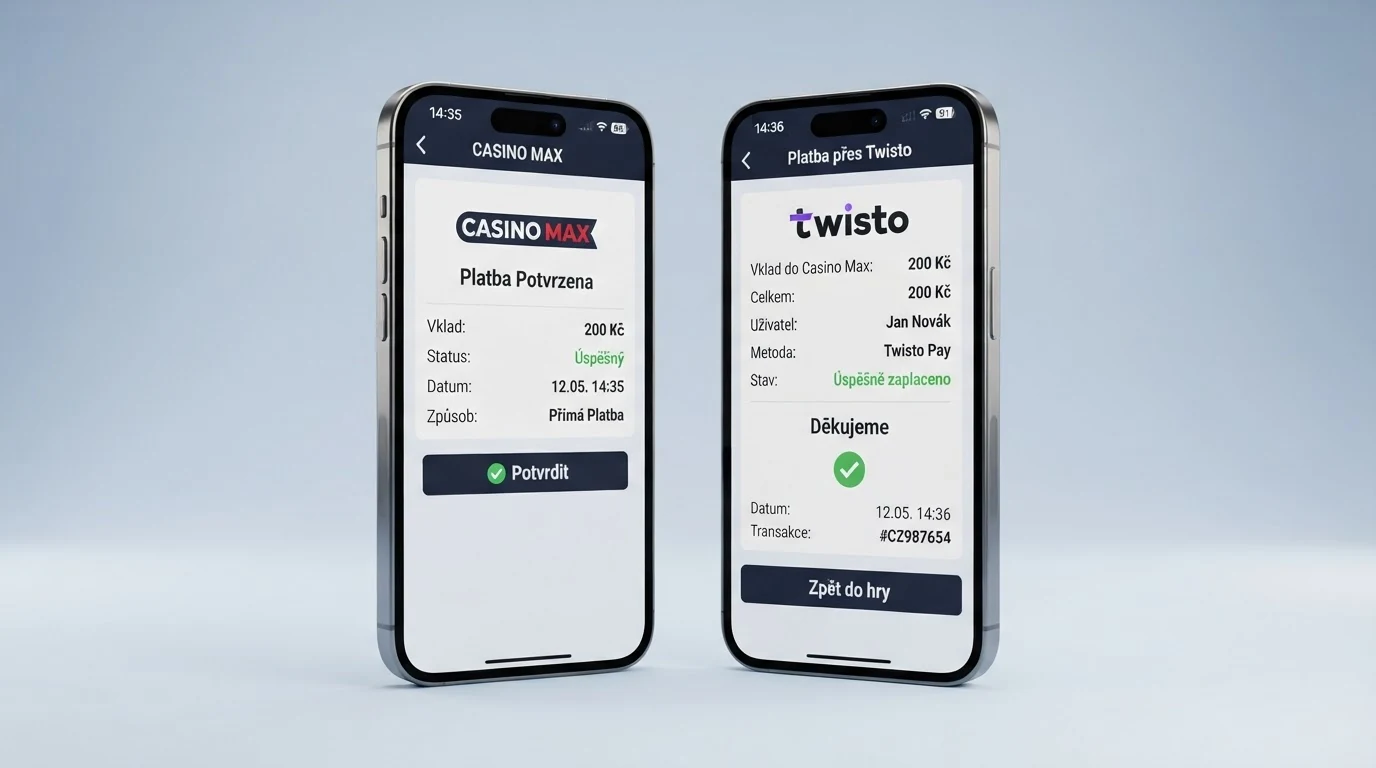 Schéma dvou cest SMS vkladu: přímá platba (telefon → casino) a M-platba přes NeteraPay (telefon → peněženka → casino)