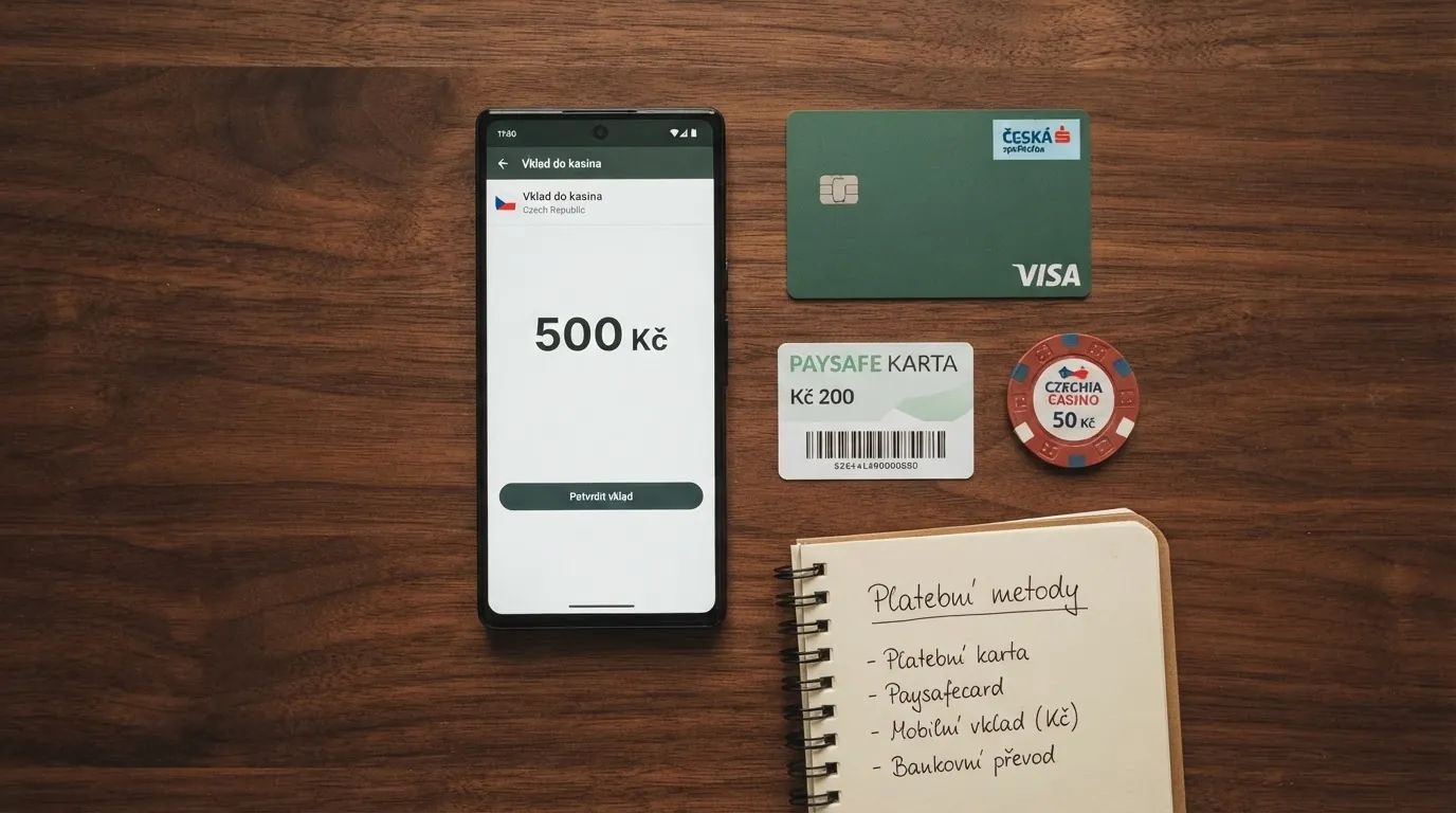 Srovnání platebních metod pro vklad do online casina — bankovní převod, platební karta, SMS, Paysafecard a e-peněženky