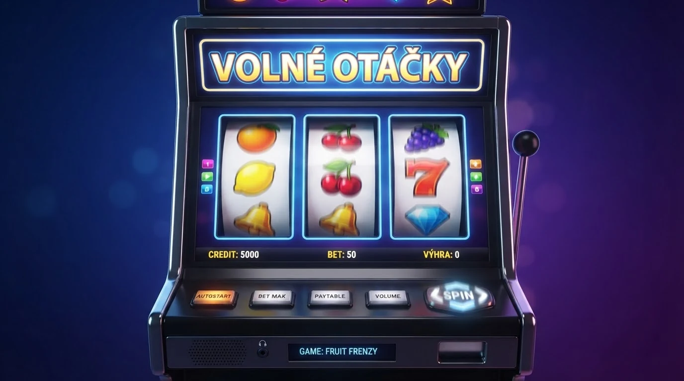 Tři válce online automatu s řadou stejných symbolů a nápisem free spins