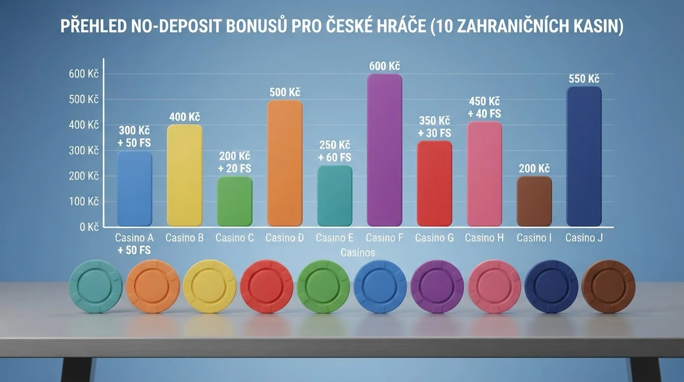 Srovnávací tabulka deseti casin s údaji o licenci, bonusu a původu značky