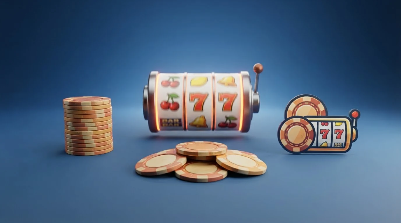 Přehled tří typů bonusů — hromádka českých mincí (cash bonus), roztočený symbol automatu (free spiny) a ikona kombinace obojího