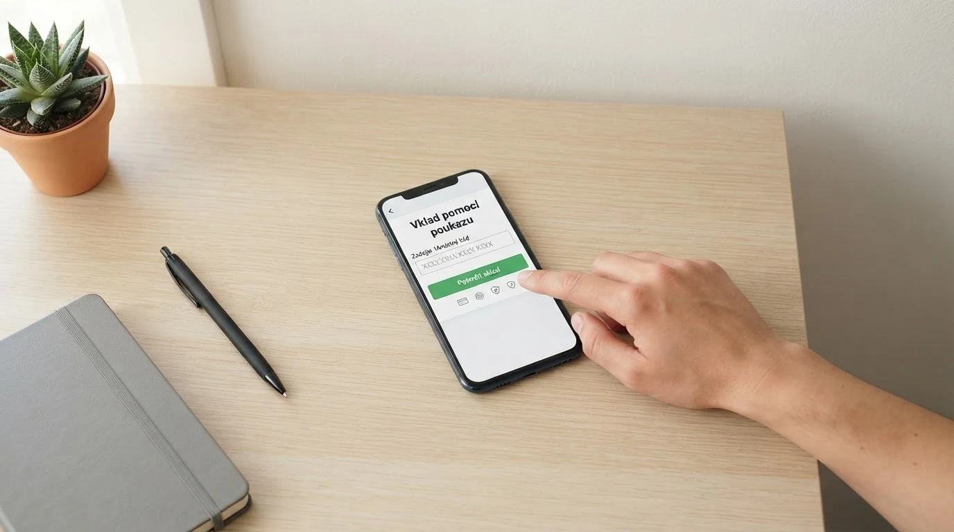 Ukázka obrazovky při zadávání Paysafecard kódu v pokladně online casina