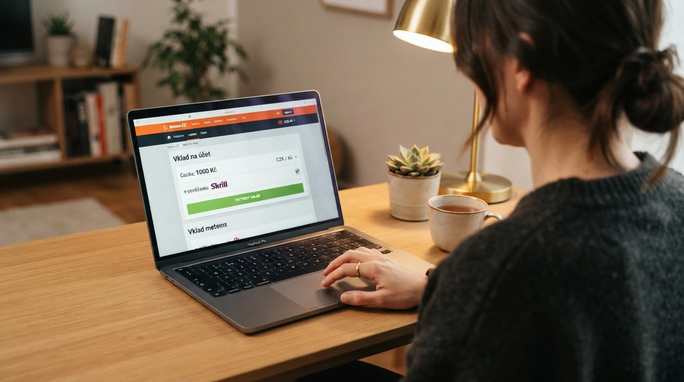 Obrazovka s průběhem Neteller vkladu do casina – výběr částky, zadání Neteller přihlašovacích údajů a potvrzení transakce