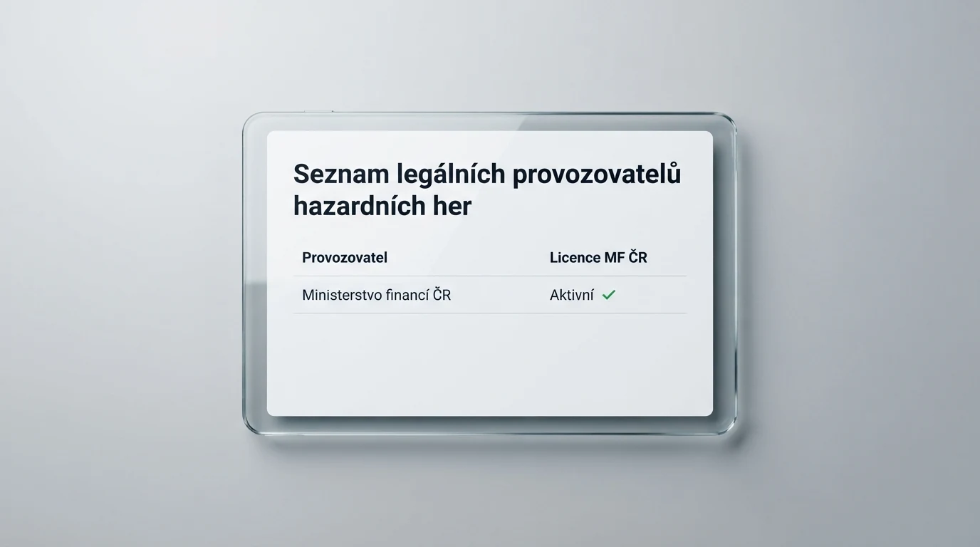 Výpis Seznamu legálních provozovatelů hazardních her vedeného Ministerstvem financí